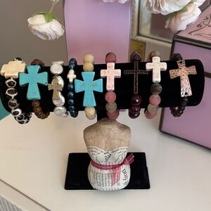 Assorted Handmade Cross Bracelets